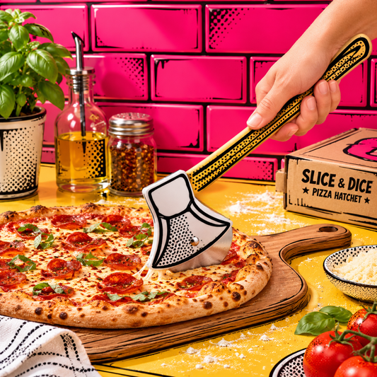 Slice 'N Dice Pizza Cutter Hatchet - Stainless Steel Blade