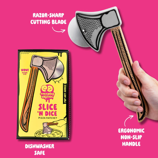 Slice 'N Dice Pizza Cutter Hatchet - Stainless Steel Blade