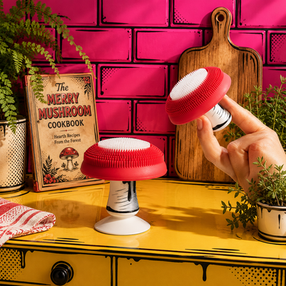 Fungus Among Us – Mushroom Silicone Scrubber | Heat-Resistant Kitchen Sponge for Dishes & Pans