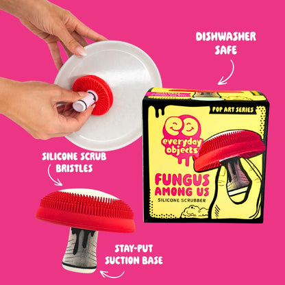 Fungus Among Us – Mushroom Silicone Scrubber | Heat-Resistant Kitchen Sponge for Dishes & Pans