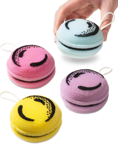 Scrub-A-Roons – Macaron Sponge Set (4-Pack) | Dessert-Themed Scrubbers for Kitchen & Dishes