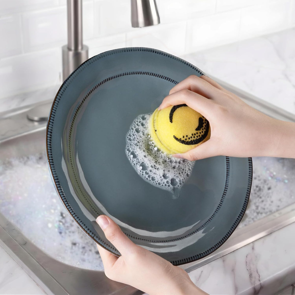 Scrub-A-Roons – Macaron Sponge Set (4-Pack) | Dessert-Themed Scrubbers for Kitchen & Dishes