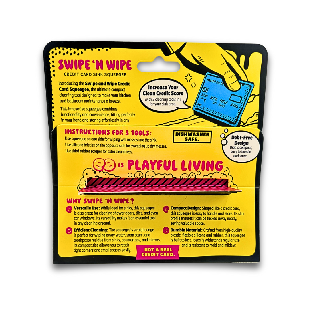 Swipe and Wipe Credit All Purpose  Squeegee - Dad Blue