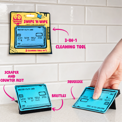 Swipe and Wipe Credit All Purpose  Squeegee - Dad Blue