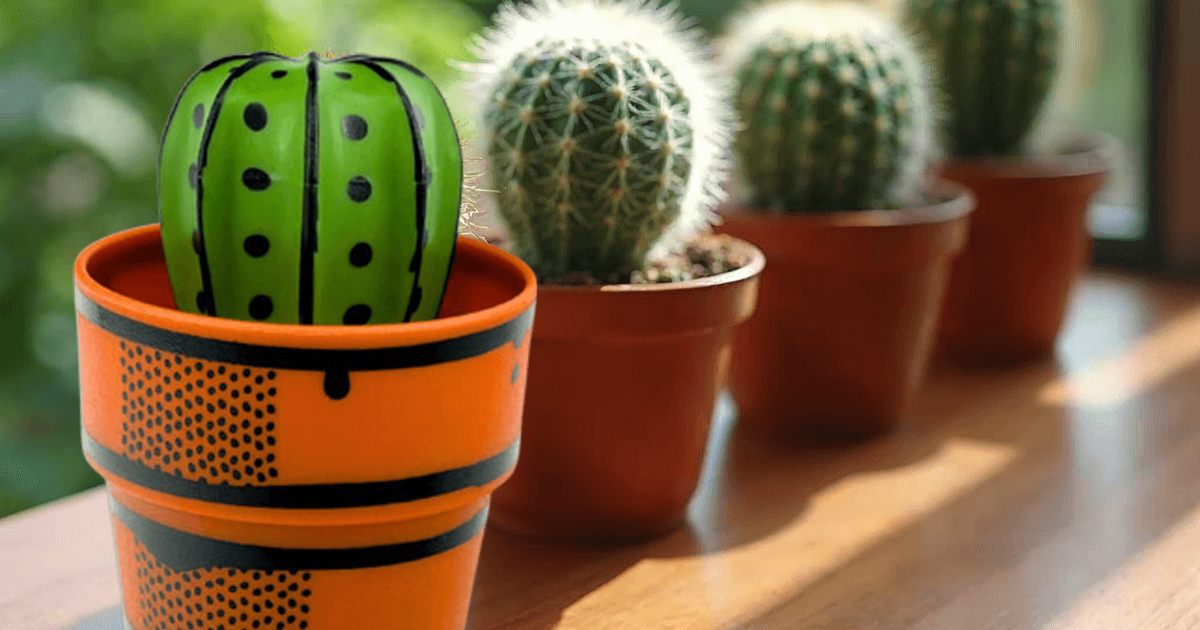 Cactus Makes Perfect – Mesh Scrub Brush for Dishes | Funny Cactus Sponge for Kitchen Cleaning
