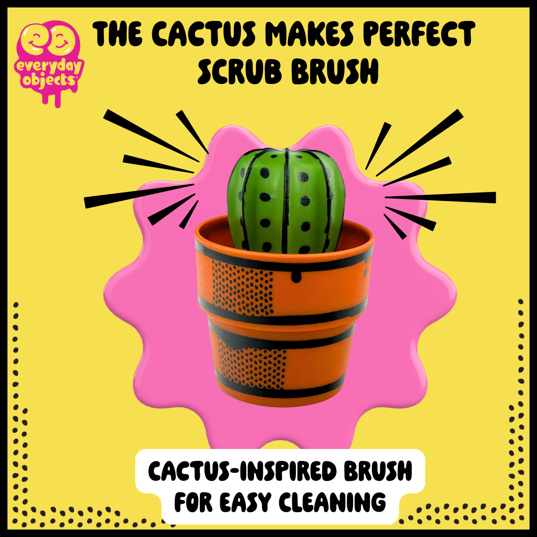 Cactus Makes Perfect – Mesh Scrub Brush for Dishes | Funny Cactus Sponge for Kitchen Cleaning