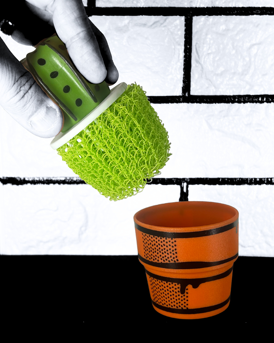 Cactus Makes Perfect – Mesh Scrub Brush for Dishes | Funny Cactus Sponge for Kitchen Cleaning