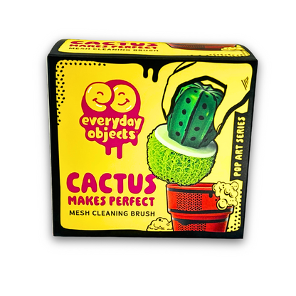 Cactus Makes Perfect – Mesh Scrub Brush for Dishes | Funny Cactus Sponge for Kitchen Cleaning
