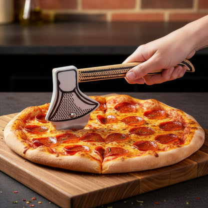 Slice 'N Dice Pizza Cutter Hatchet - Stainless Steel Blade