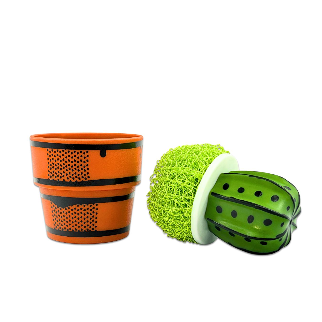 Cactus Makes Perfect – Mesh Scrub Brush for Dishes | Funny Cactus Sponge for Kitchen Cleaning