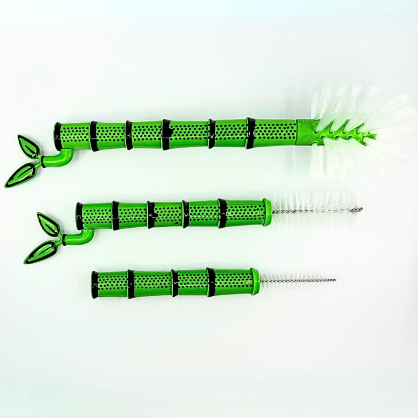 Bambooya! – Bottle Brush Cleaning Set (3-Pack) | Bamboo-Handled Brushes for Bottles, Mugs & Glassware