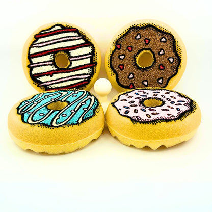 Suds ’N Sprinkles – Donut Sponge Set (4-Pack) | Cute Kitchen Scrubbers for Dishes & Sink Cleaning