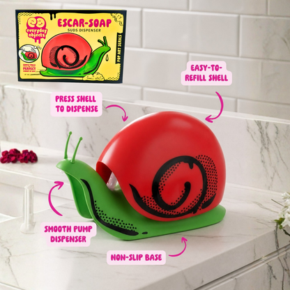 Escar-Soap Snail Soap Dispenser | Refillable Sink Buddy