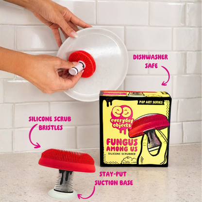 Fungus Among Us – Mushroom Silicone Scrubber | Heat-Resistant Kitchen Sponge for Dishes & Pans
