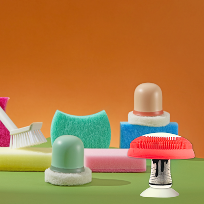 Fungus Among Us – Mushroom Silicone Scrubber | Heat-Resistant Kitchen Sponge for Dishes & Pans