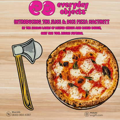 Slice 'N Dice Pizza Cutter Hatchet - Stainless Steel Blade