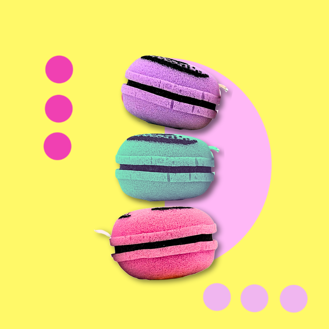 Scrub-A-Roons – Macaron Sponge Set (4-Pack) | Dessert-Themed Scrubbers for Kitchen & Dishes