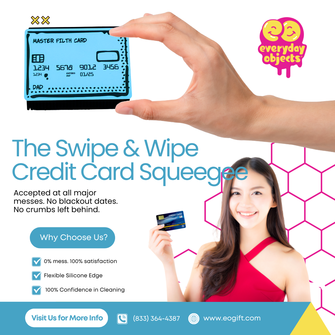 Swipe and Wipe Credit All Purpose  Squeegee - Dad Blue