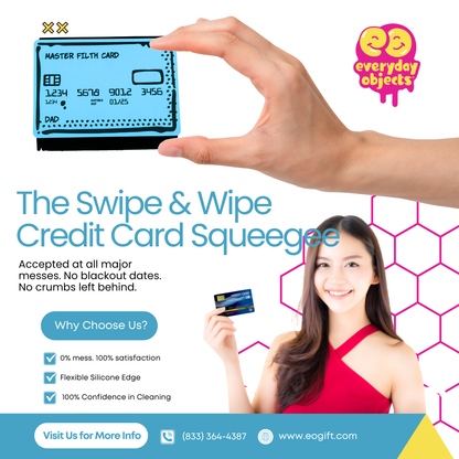 Swipe and Wipe Credit All Purpose  Squeegee - Dad Blue