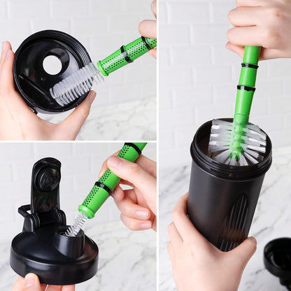 Bambooya! – Bottle Brush Cleaning Set (3-Pack) | Bamboo-Handled Brushes for Bottles, Mugs & Glassware