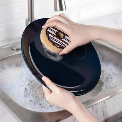 Suds ’N Sprinkles – Donut Sponge Set (4-Pack) | Cute Kitchen Scrubbers for Dishes & Sink Cleaning