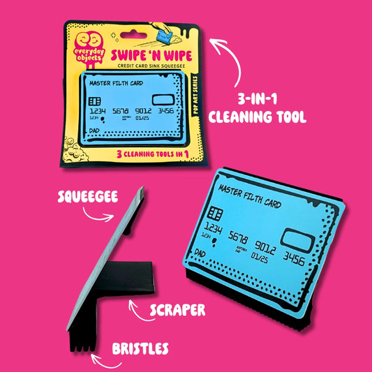 Swipe and Wipe Credit All Purpose  Squeegee - Dad Blue