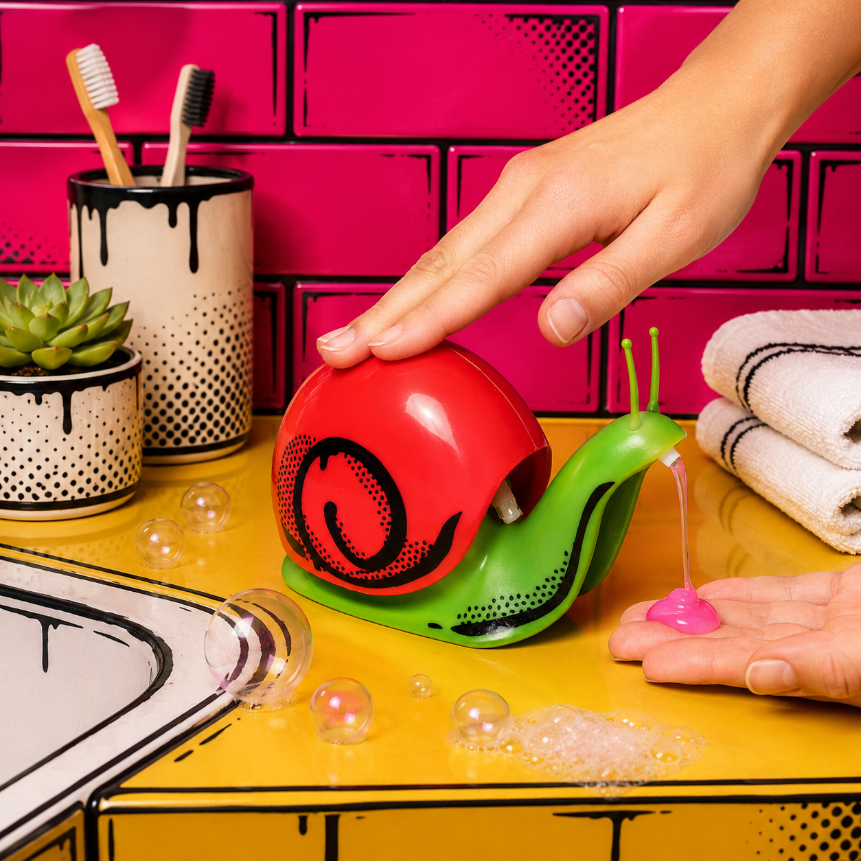 Escar-Soap Snail Soap Dispenser | Refillable Sink Buddy