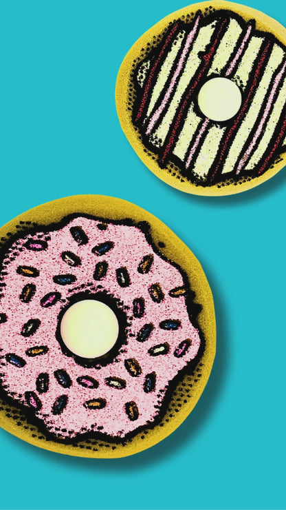 Suds ’N Sprinkles – Donut Sponge Set (4-Pack) | Cute Kitchen Scrubbers for Dishes & Sink Cleaning